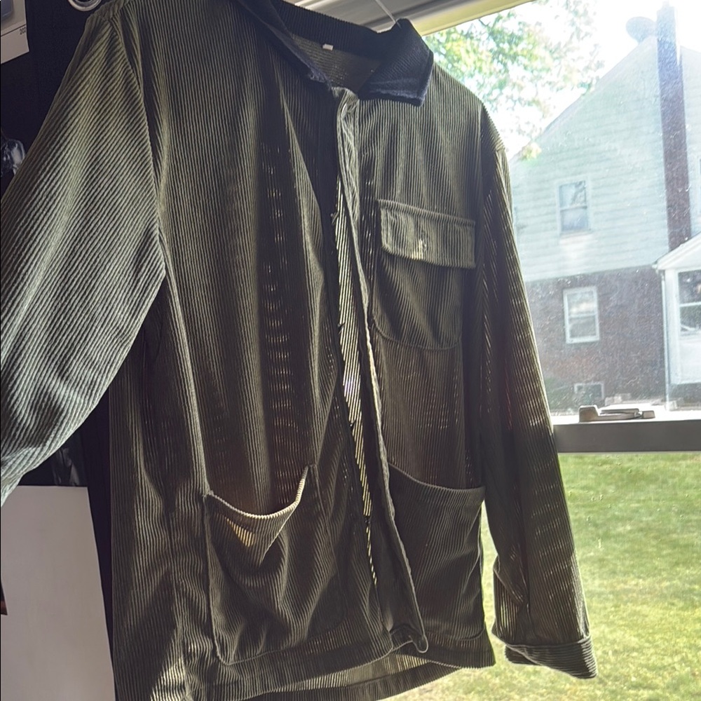 Men's Olive Green Corduroy Jacket